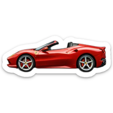 Cat drives a red Ferrari sticker