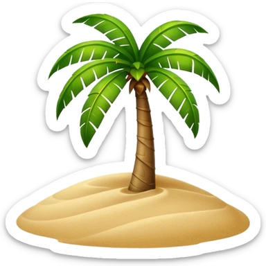 palm tree and sand sticker