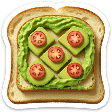 guacamole toast  sticker