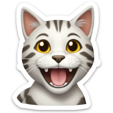 Gato atigrado sonriente sticker