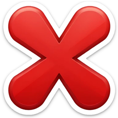 general red x symbol sticker