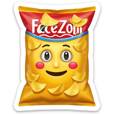 paquet de chips faceless sticker