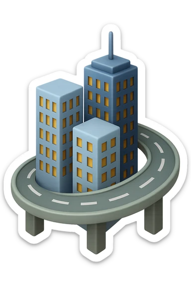 

Сделай детализированное емодзи - небоскребы а рядом дорога-мост, чтобы емодзи олицетворял слово ИНФРАСТРУКТУРА. Дорога может как то закручиваться вокруг небоскребов или просто.

Без фона, на пнг прозначном фоне sticker