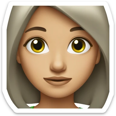 Brune Green eyes sticker