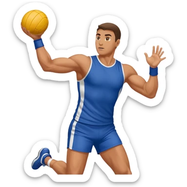 man throwing handball sticker