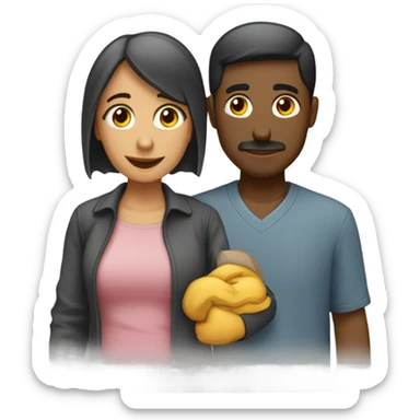 Pareja besándose  sticker