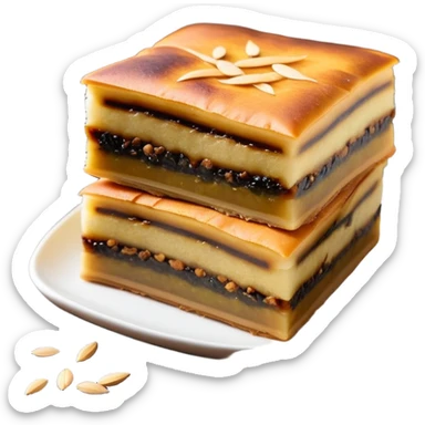 martabak manis-cinematic-realistic-martabak manis-dish-emoji,-depicted-as-a-single,-square-slice-of-sweet,-thick-martabak manis-with-a-rich,-indulgent-filling,-rendered-with-detailed-textures-and-vibrant,-appetizing-lighting sticker