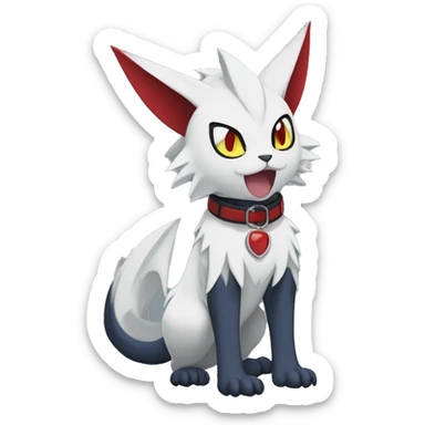 Cool Edgy Absol-Torracat-Zangoose-Sneasel-Quilava with a collar on, full body sticker