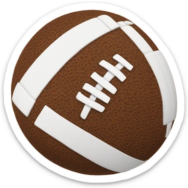 Foam football with a bite mark sticker