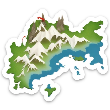 Sakhalin Island and the arrows show the transition to the main island of Russia, specifically Moscow.  sticker