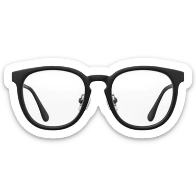 Create a high-quality 3D render that transforms the emojis 👓  into 3D objects.
 sticker