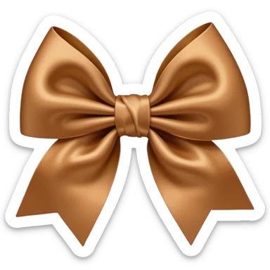 Light brown bow sticker