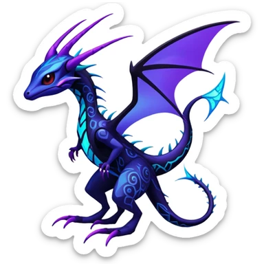 Punk’ish Edgy Futuristic Badass Dark Gothic Flygon-Aurorus-Amaura-Hybrid-Creature sticker