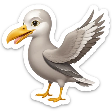 seagull as thief sticker