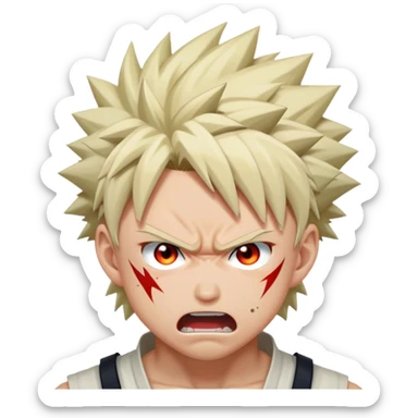 Katsuki Bakugo angry sticker
