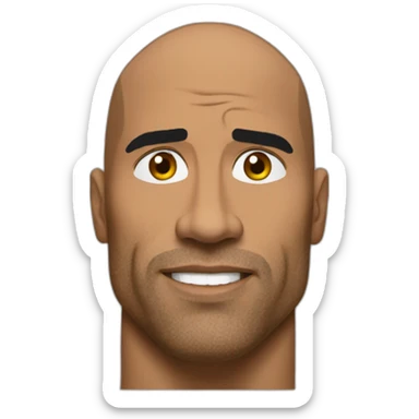 The rock qui lève le sourcils droit sticker