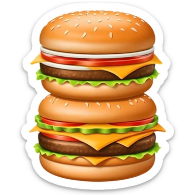 A whopper and a whopper, a whopper and a whopper, triple whopper, and a whopper triple whopper sticker