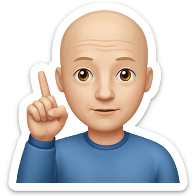 AVATAR DE UM CARECA COM O DEDO LEVANTADO DANDO LEGAL sticker