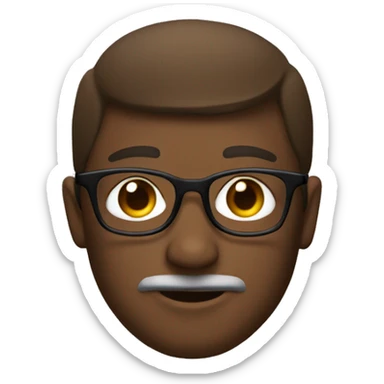 Glasses, brown ayes sticker