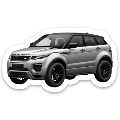 2024 black LandRover evoque with black rims, black trim and black interior  sticker