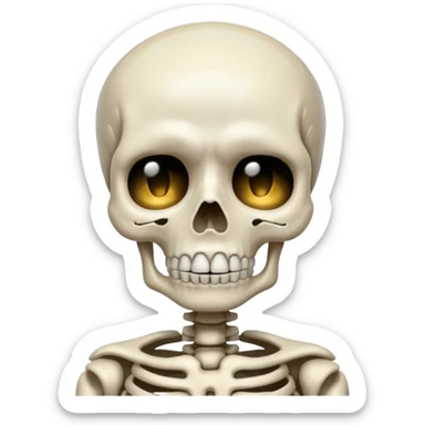Squelette qui pleure sticker