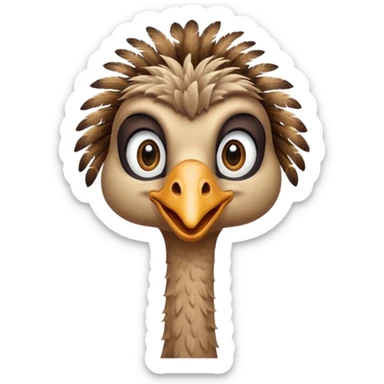 Je voudrais un emoji d'une autruche merci sticker