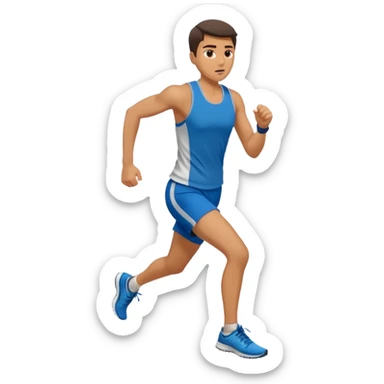 jogger running alone sticker