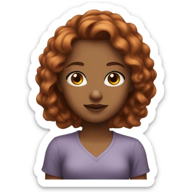 a very beautiful girl with auburn hazel eyes sticker