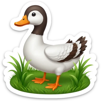 lucky duck with a horseshoe sticker