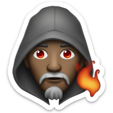 Homeless man with red eyes smoking sticker