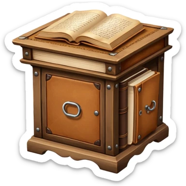 side table with book sticker