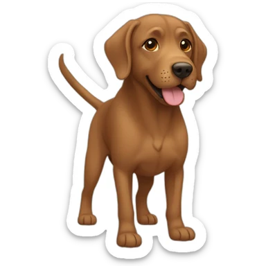 Brown labra doodle sticker