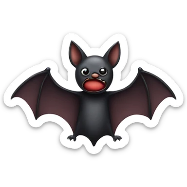 a bat with a nose bleed sticker