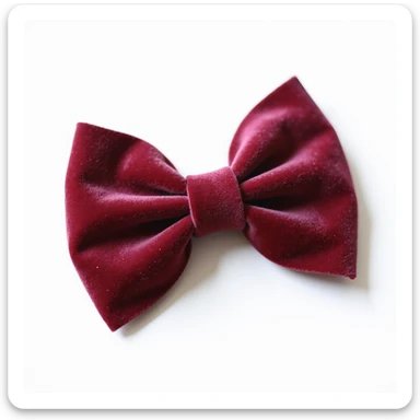 realistic hairclip made of velvet fabric, photorealistic, isolated, no hair, neutral background sticker