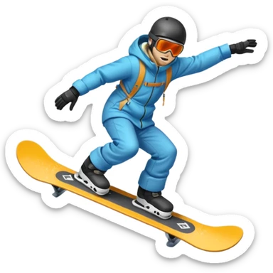 snow jibbing rail sticker