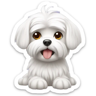 Cute maltese sticker