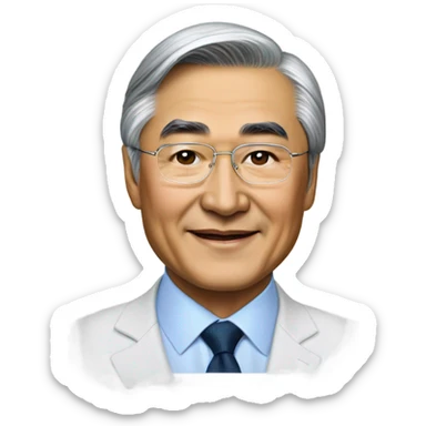 photorealistic president Kazakhstan tokaev sticker