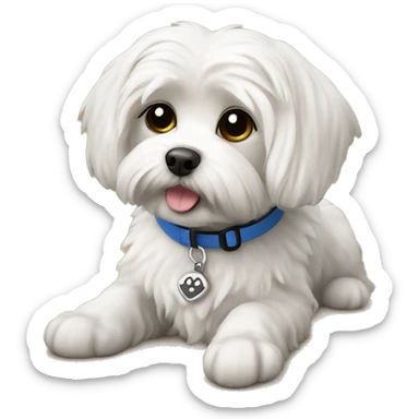 Cute Maltese service dog  sticker