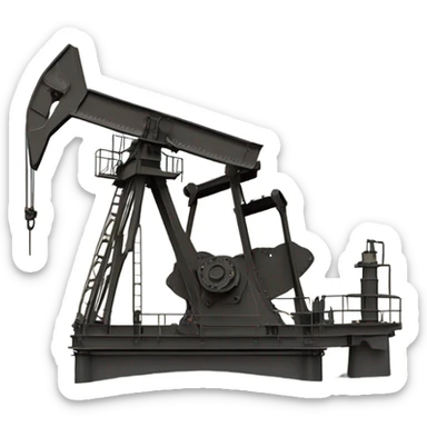Oilfield pump jack sticker