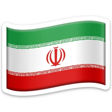 Iranian flag with lion sticker