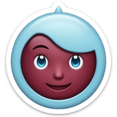  dark burgandy and light blue colour instead   sticker