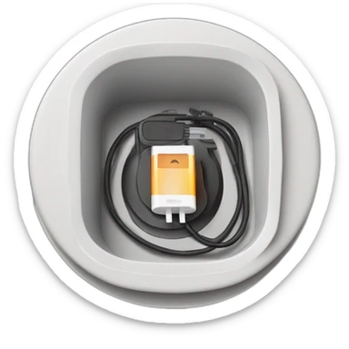 Over heating iPhone topview in a bmw charger tray sticker