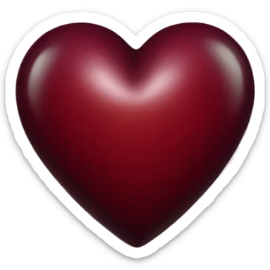Dark red heart sticker
