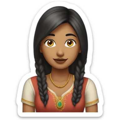 Indian-girl-costal-fair-wolfcut sticker