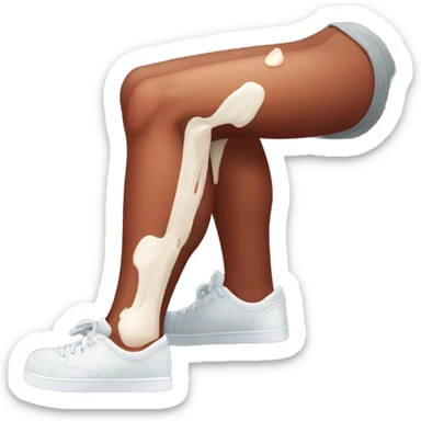 Bleeding from leg injury sticker