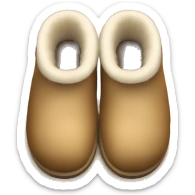 UGG slippers with foot sticker