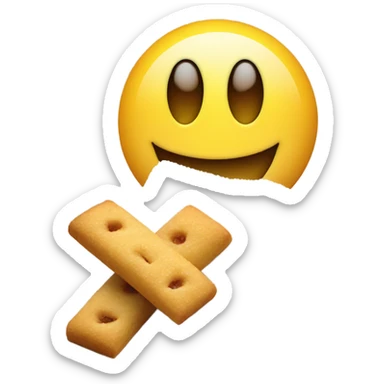 Smiley face sniffing with pile of sugar sticker