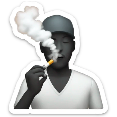 A person vaping sticker