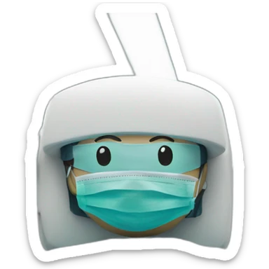 the patient is on the surgical table sticker