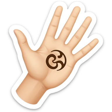Triskelion hand signal sticker